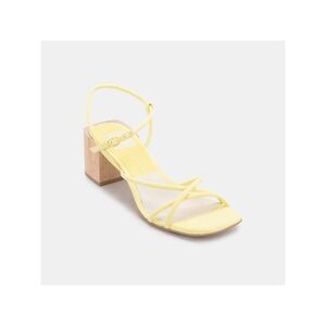 DOLCE VITA Womens Yellow Adjustable Zayla Square Toe Block Heel Sandals 7.5